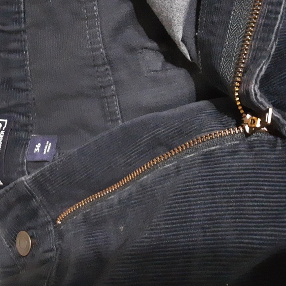 Land's End square rigger corduroy navy pants men's 36 - Picture 7 of 10